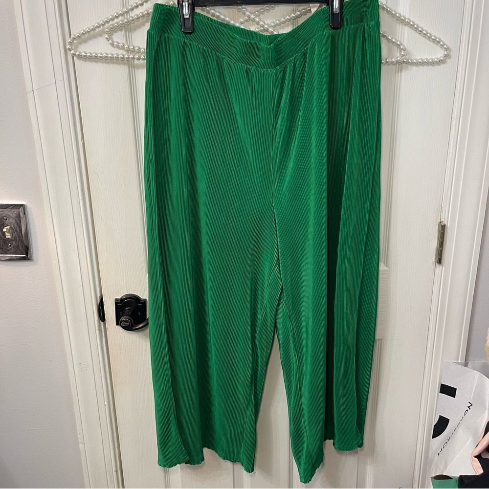 New York & Company Emerald Pleated Trousers